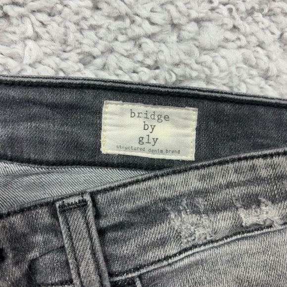 Bridge by Gly Jeans Womens 27 Ankle Skinny High Rise Stretch Raw Hem Fade Casual - Picture 2 of 4